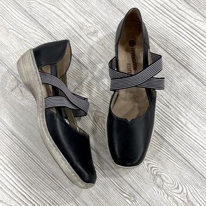 Remonte Soft Rieker Doris Black Leather Ballerina Flat - sz 40